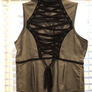 Harley Davidson lace up back vest